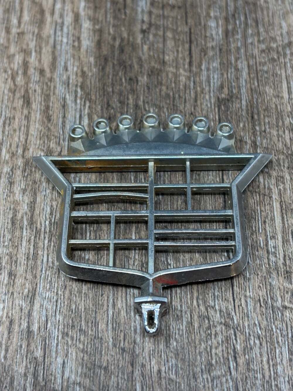 Vintage 1974-1976 Cadillac DeVille D'Elegance Skeleton Hood Ornament Emblem Icon